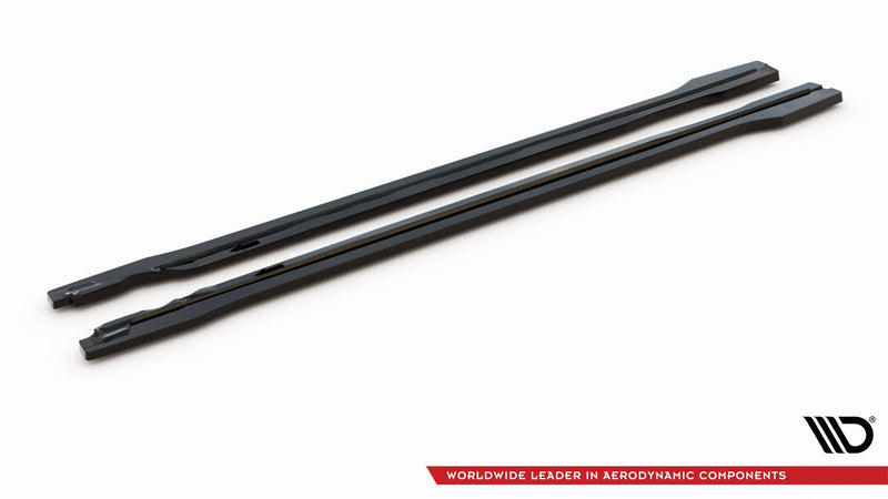 Maxton Side Skirts Diffusers Audi SQ5 / Q5 S-line SUV / Sportback MK2 Facelift - Gloss Black