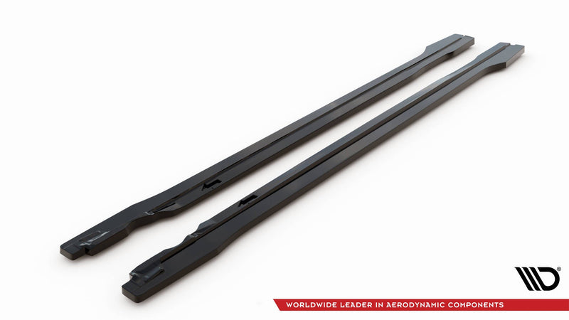 Maxton Side Skirts Diffusers Audi SQ5 / Q5 S-line SUV / Sportback MK2 Facelift - Gloss Black