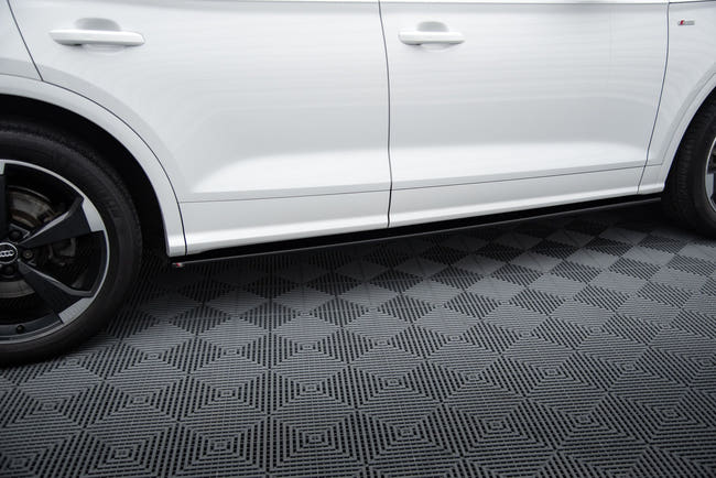 Maxton Side Skirts Diffusers Audi Sq5/Q5 S-Line Mkii - Gloss Black