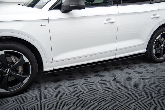 Maxton Side Skirts Diffusers Audi Sq5/Q5 S-Line Mkii - Gloss Black