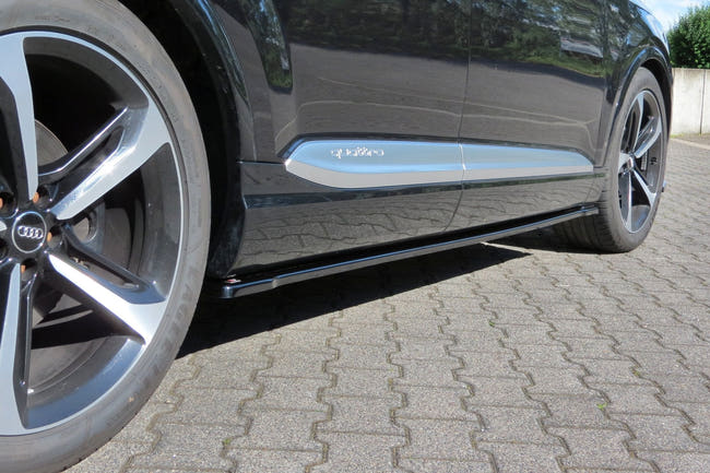 Maxton Side Skirts Splitters Audi Sq7 / Q7 S-Line Mk.2 - Gloss Black