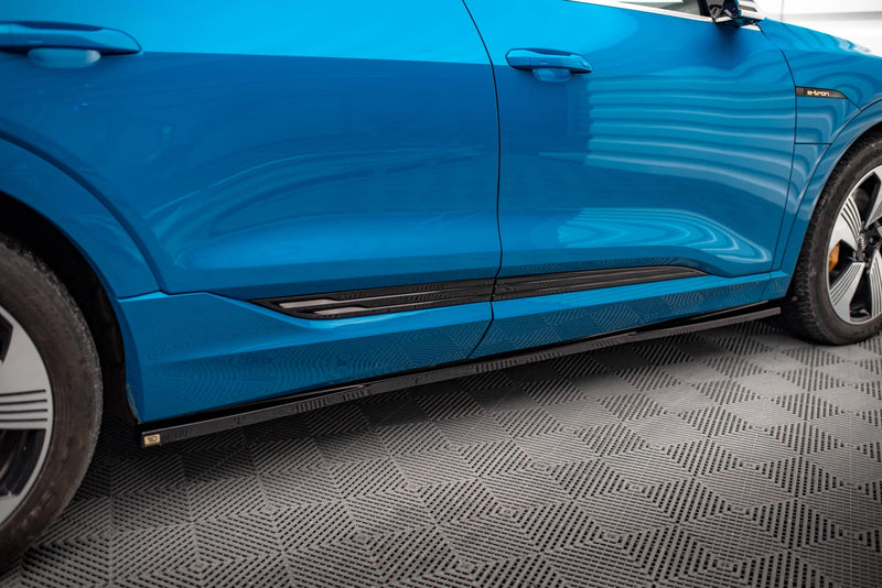 Maxton Side Skirts Diffusers Audi E-Tron - Gloss Black