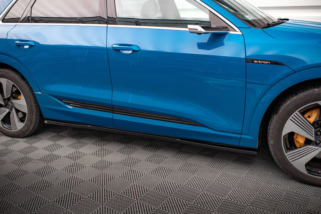 Maxton Side Skirts Diffusers Audi E-Tron - Gloss Black
