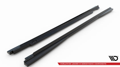 Maxton Side Skirts Diffusers Audi E-Tron - Gloss Black