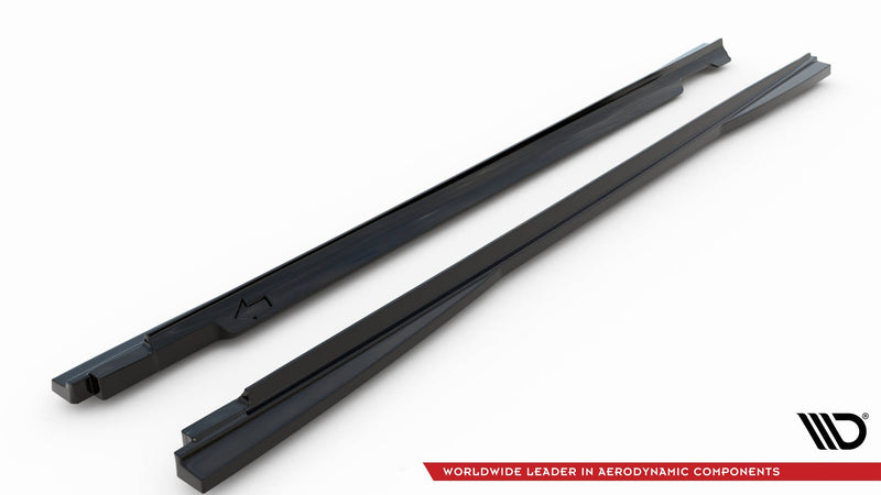Maxton Side Skirts Diffusers Audi E-Tron - Gloss Black