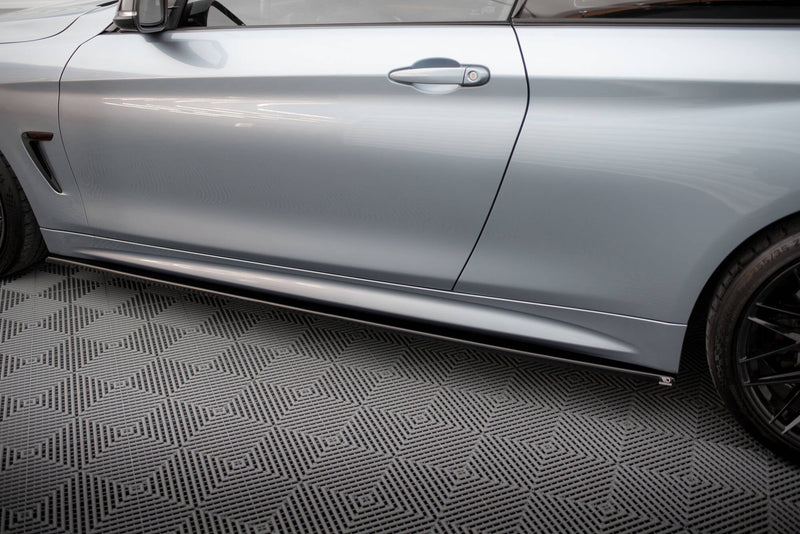 Maxton sideskørter til BMW 4 Coupe / Gran Coupe / Cabrio M-Pack F32 / F36 / F33 – blank sort – billede 2 af 6