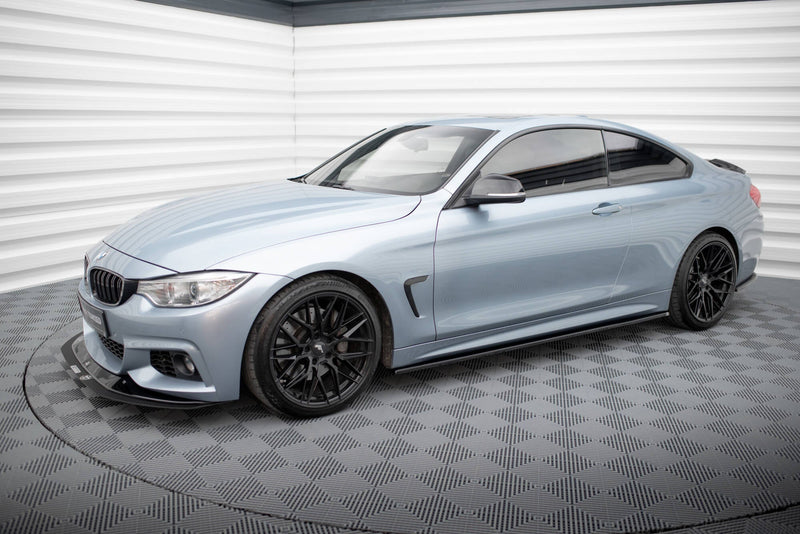Maxton sideskørter til BMW 4 Coupe / Gran Coupe / Cabrio M-Pack F32 / F36 / F33 – blank sort – billede 3 af 6