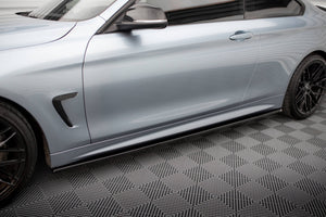 Maxton sideskørter til BMW 4 Coupe / Gran Coupe / Cabrio M-Pack F32 / F36 / F33 – blank sort – billede 1 af 6