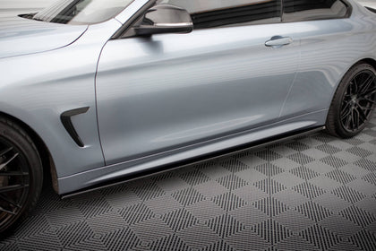 Maxton sideskørter til BMW 4 Coupe / Gran Coupe / Cabrio M-Pack F32 / F36 / F33 – blank sort – billede 1 af 6