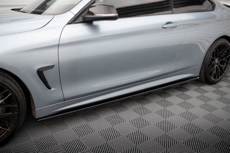 Maxton sideskørter til BMW 4 Coupe / Gran Coupe / Cabrio M-Pack F32 / F36 / F33 – blank sort – billede 1 af 6