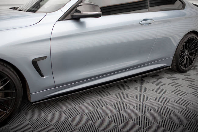 Maxton sideskørter til BMW 4 Coupe / Gran Coupe / Cabrio M-Pack F32 / F36 / F33 – blank sort – billede 1 af 6