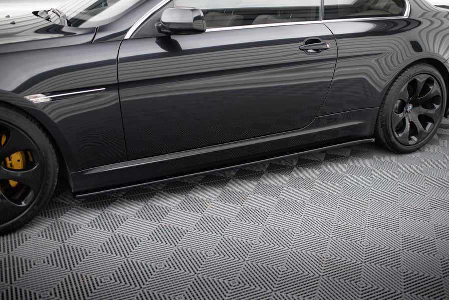 Maxton sideskørter til BMW 6 Coupe E63 / Cabrio E64 – blank sort – billede 1 af 5