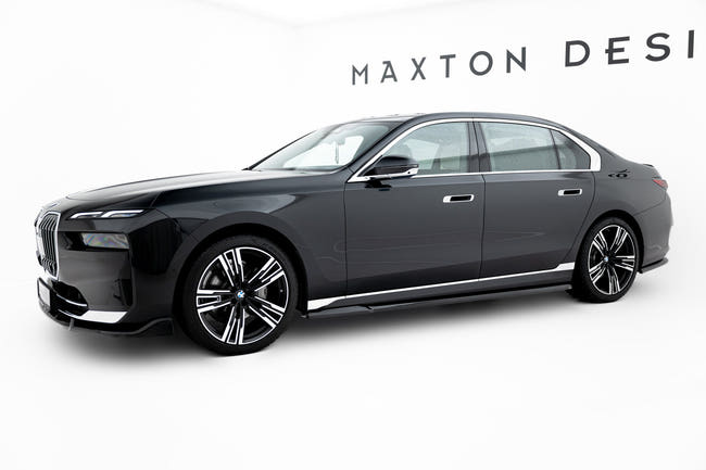 Maxton Side Skirts Diffusers BMW 7 M-Pack / M760E G70 - Gloss Black
