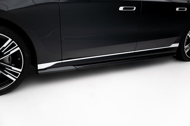 Maxton Side Skirts Diffusers BMW 7 M-Pack / M760E G70 - Gloss Black
