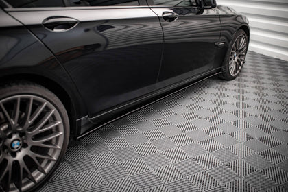 Maxton sideskørter til BMW 7 M-Pack F01 – blank sort – billede 2 af 5