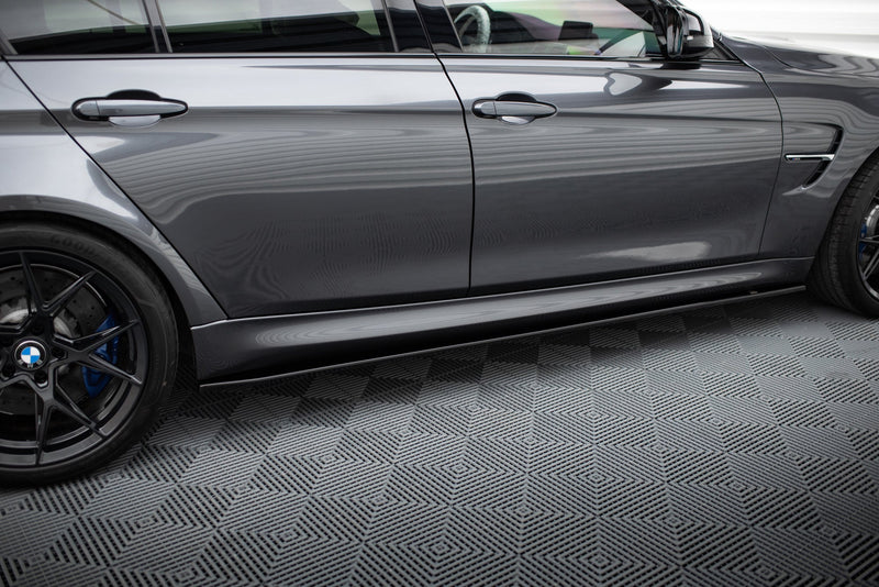 Maxton sideskørter til BMW M3 F80 – blank sort – billede 2 af 5