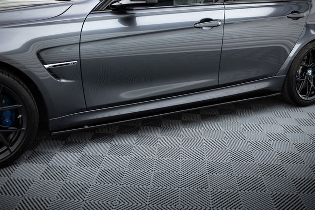 Maxton sideskørter til BMW M3 F80 – blank sort – billede 1 af 5