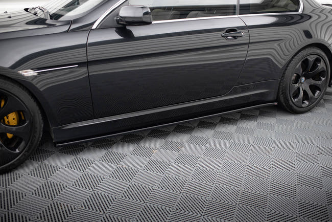 Maxton Side Skirts Diffusers BMW M6 E63 - Gloss Black