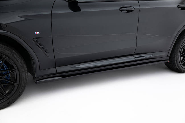 Maxton Side Skirts Diffusers BMW X4 M-Pack G02 Facelift - Gloss Black