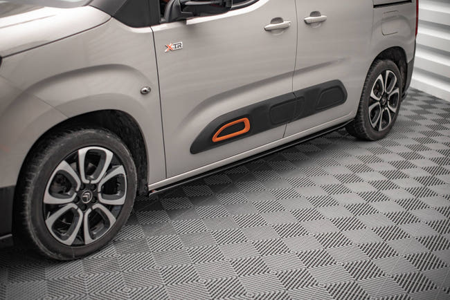 Maxton Side Skirts Diffusers Citroen Berlingo Mk3 - Gloss Black