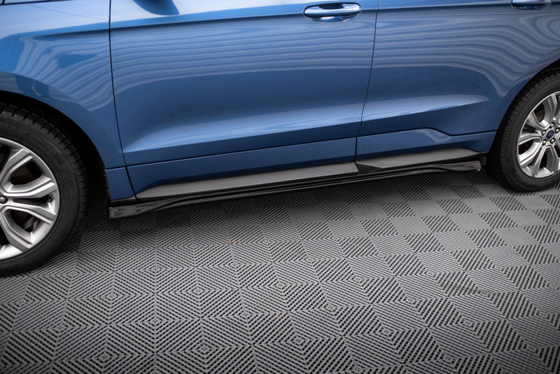 Maxton Side Skirts Diffusers Ford Edge Mk2 - Gloss Black