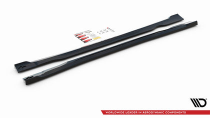 Maxton Side Skirts Diffusers Ford Escape St-Line Mk3 - Gloss Black