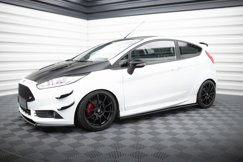 Maxton Side Skirts Diffusers Ford Fiesta St / St-Line Mk7 / Mk7 Fl - Gloss Black