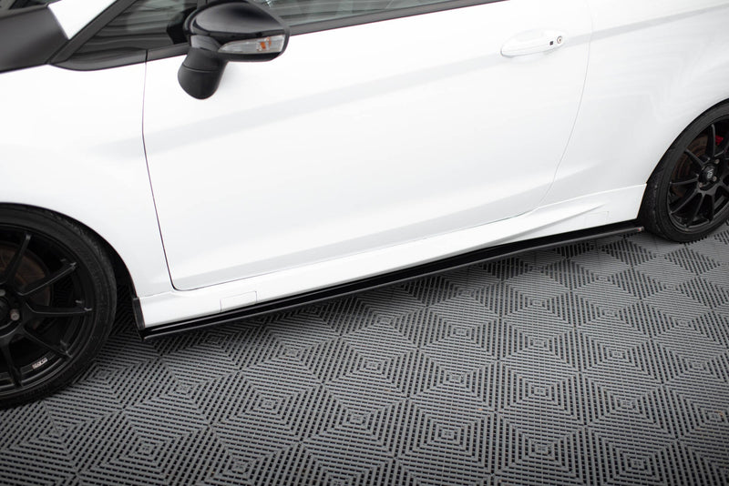 Maxton Side Skirts Diffusers Ford Fiesta St / St-Line Mk7 / Mk7 Fl - Gloss Black