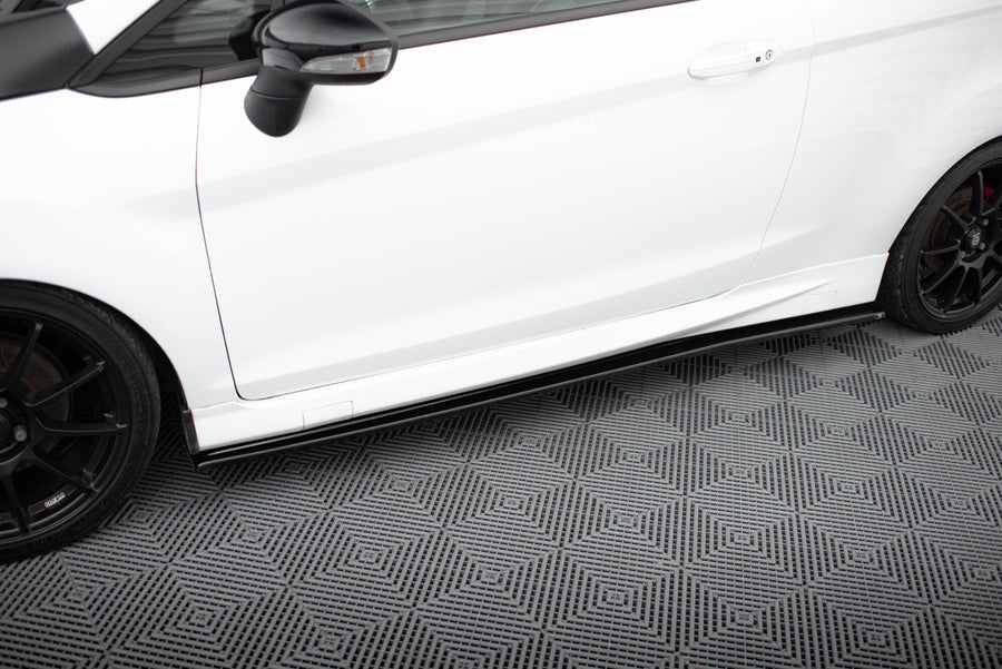 Maxton Side Skirts Diffusers Ford Fiesta St / St-Line Mk7 / Mk7 Fl - Gloss Black