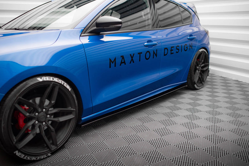 Maxton Side Skirts Diffusers Ford Focus St / St-Line Mk4 - Gloss Black