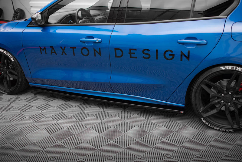 Maxton Side Skirts Diffusers Ford Focus St / St-Line Mk4 - Gloss Black