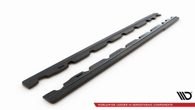 Maxton Side Skirts Diffusers Ford Mustang Mk5 Facelift - Gloss Black