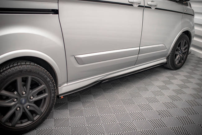 Maxton Side Skirts Diffusers Ford Transit Custom St-Line Mk1 Facelift - Gloss Black