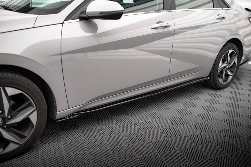 Maxton Side Skirts Diffusers Hyundai Elantra Mk7 - Gloss Black