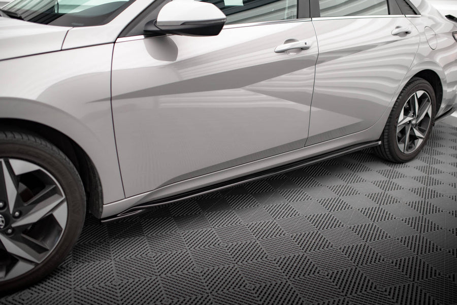 Maxton Side Skirts Diffusers Hyundai Elantra Mk7 - Gloss Black