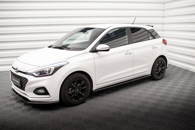 Maxton Side Skirts Diffusers Hyundai I20 Mk2 Facelift - Gloss Black