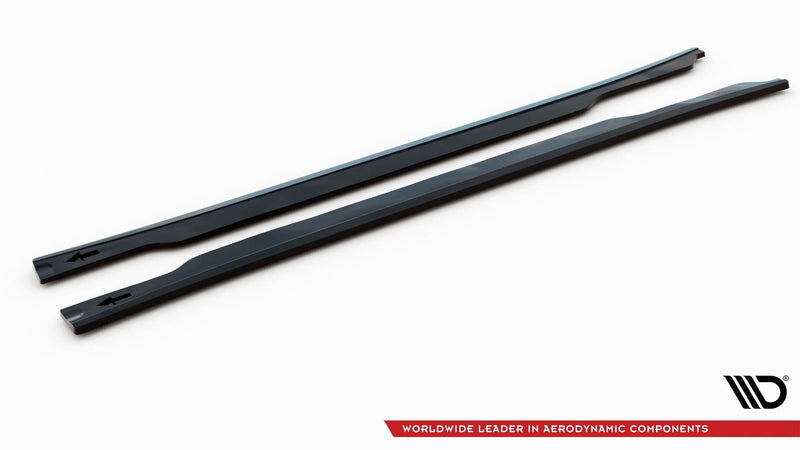 Maxton Side Skirts Diffusers Kia Ev6 Gt-Line Mk1 - Gloss Black