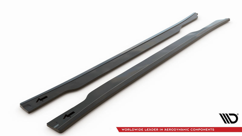 Maxton Side Skirts Diffusers Kia Ev6 Gt-Line Mk1 - Gloss Black
