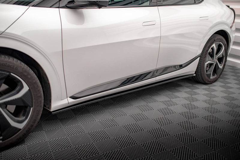 Maxton Side Skirts Diffusers Kia Ev6 Gt-Line Mk1 - Gloss Black