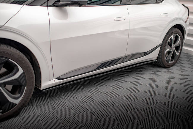 Maxton Side Skirts Diffusers Kia Ev6 Gt-Line Mk1 - Gloss Black