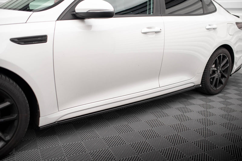 Maxton Side Skirts Diffusers Kia Optima Mk4 Facelift - Gloss Black