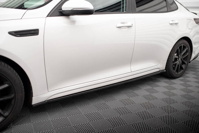 Maxton Side Skirts Diffusers Kia Optima Mk4 Facelift - Gloss Black