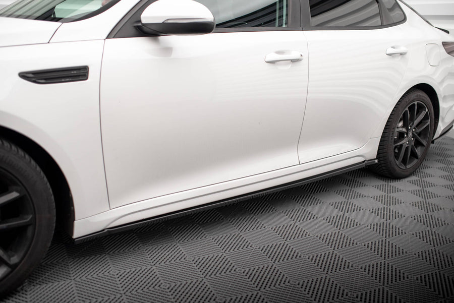 Maxton Side Skirts Diffusers Kia Optima Mk4 Facelift - Gloss Black