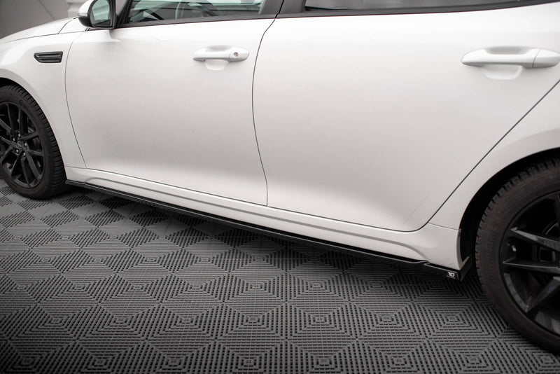 Maxton Side Skirts Diffusers Kia Optima Mk4 Facelift - Gloss Black