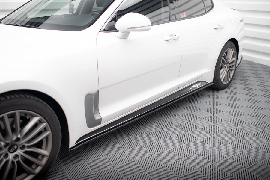 Maxton Side Skirts Diffusers Kia Stinger Gt - Gloss Black