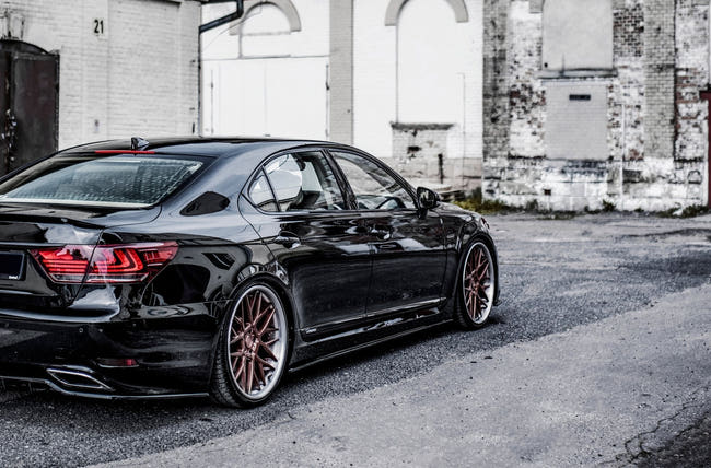 Maxton Side Skirts Diffusers Lexus Ls Long Wheelbase Mk4 Facelift - Gloss Black