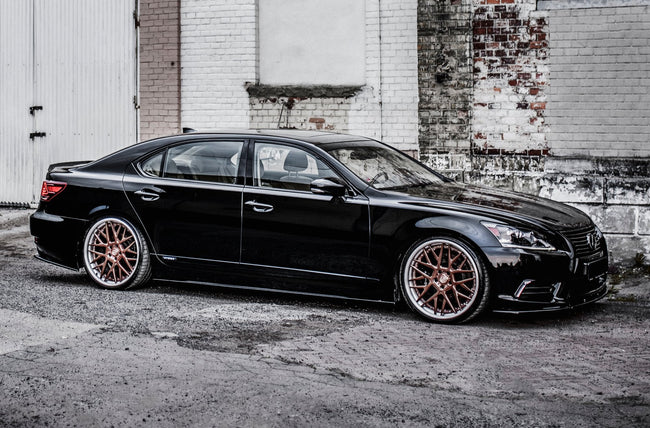 Maxton Side Skirts Diffusers Lexus Ls Long Wheelbase Mk4 Facelift - Gloss Black
