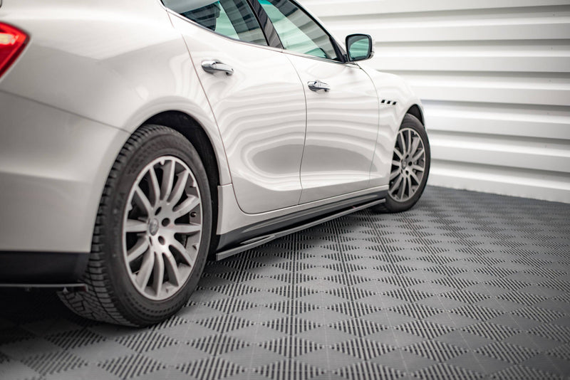 Maxton Side Skirts Diffusers Maserati Ghibli Mk3 - Gloss Black