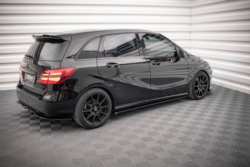 Maxton Side Skirts Diffusers Mercedes-Benz B W246 Facelift - Gloss Black