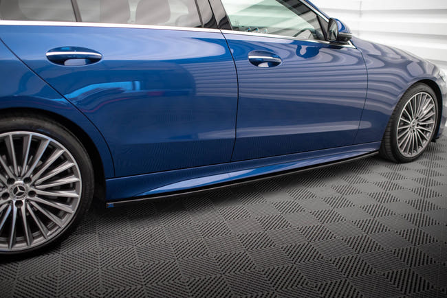 Maxton Side Skirts Diffusers Mercedes-Benz C Amg-Line W206 - Gloss Black